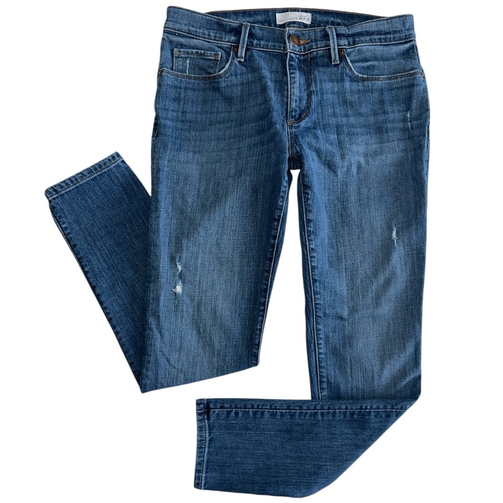 Ann Taylor Loft Women’s Dark Wash Denim Relaxed Fit Skinny Jean Size 26/2